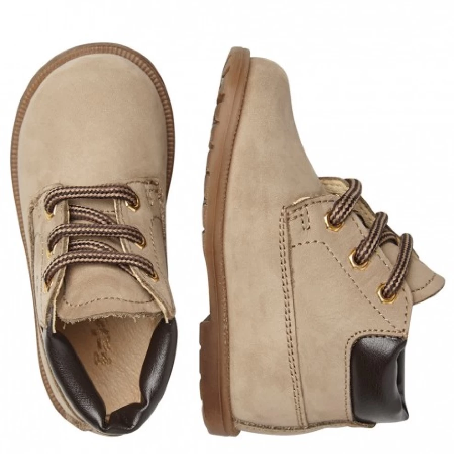 FALCOTTO Stambecco Dove Grey Nubuck Lace-Up Boots for Men - Premium Leather Hiking Boots