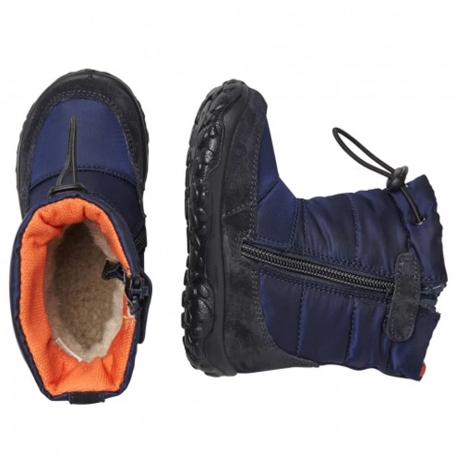 FALCOTTO Poznurr Bear Blue Padded Winter Boots for Kids - Warm & Comfortable