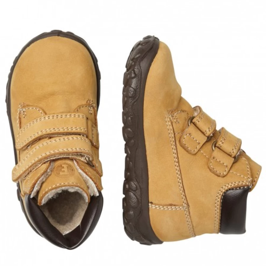 FALCOTTO Women's Cognac Nubuck Ankle Boots with Chunky Sole - Vintage Style Toc VL Booties