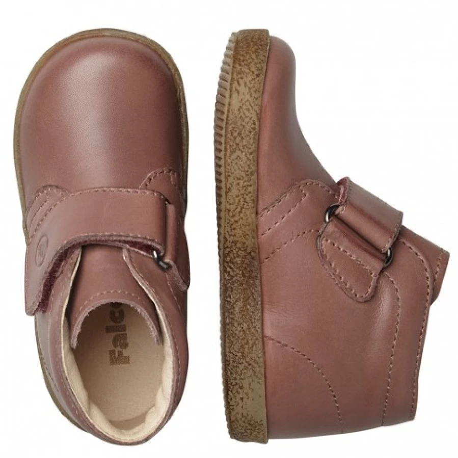 FALCOTTO Conte VL Pink Nappa Leather Shoes with Velcro Closure for Comfort and Style