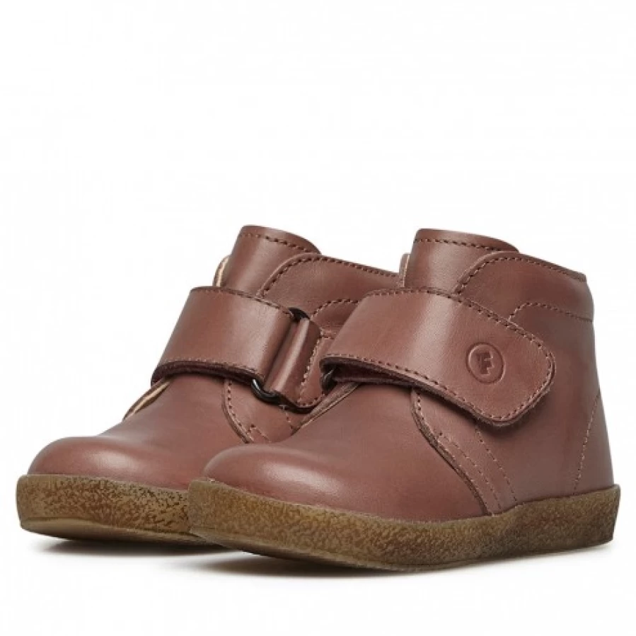 FALCOTTO Conte VL Pink Nappa Leather Shoes with Velcro Closure for Comfort and Style