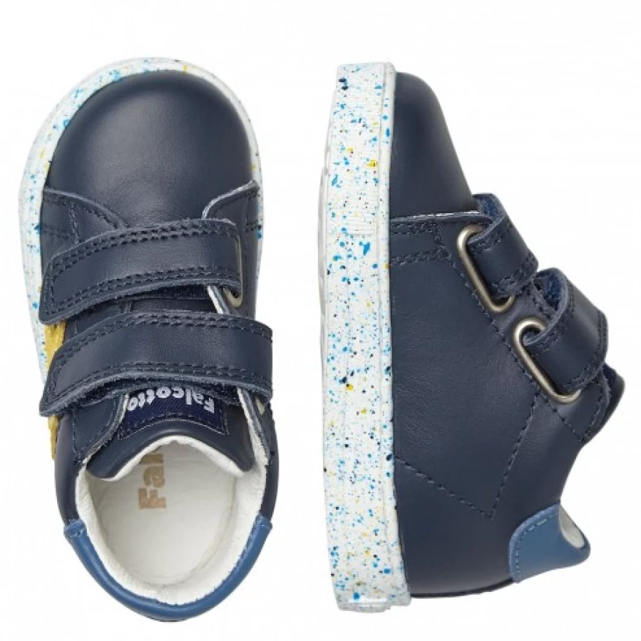 FALCOTTO Sasha VL Navy Leather Sneakers for Men/Women - Comfortable & Stylish Casual Shoes