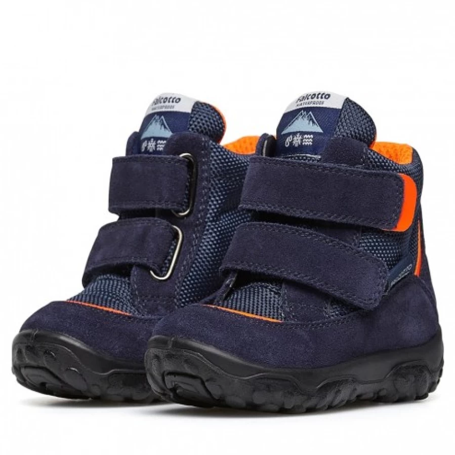 FALCOTTO Stormye Waterproof Padded Winter Boots for Kids - Blue Cold Weather Snow Boots