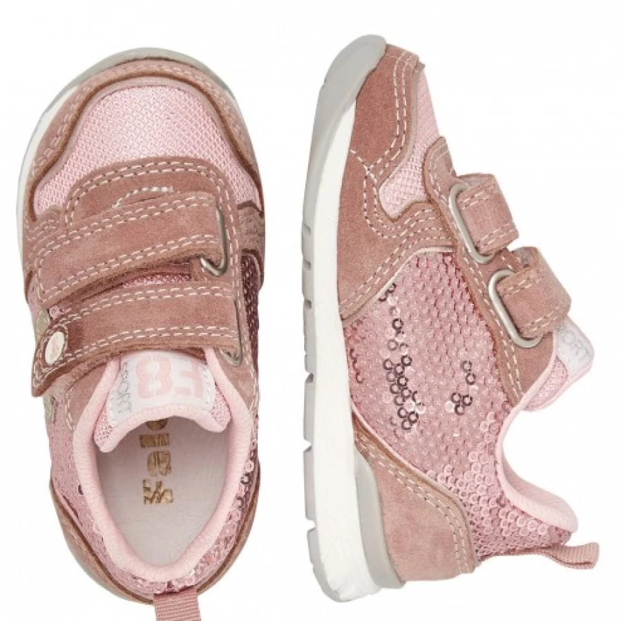 FALCOTTO Hack 2 VL Sneakers for Kids - Silver-Pink Leather & Technical Fabric Shoes