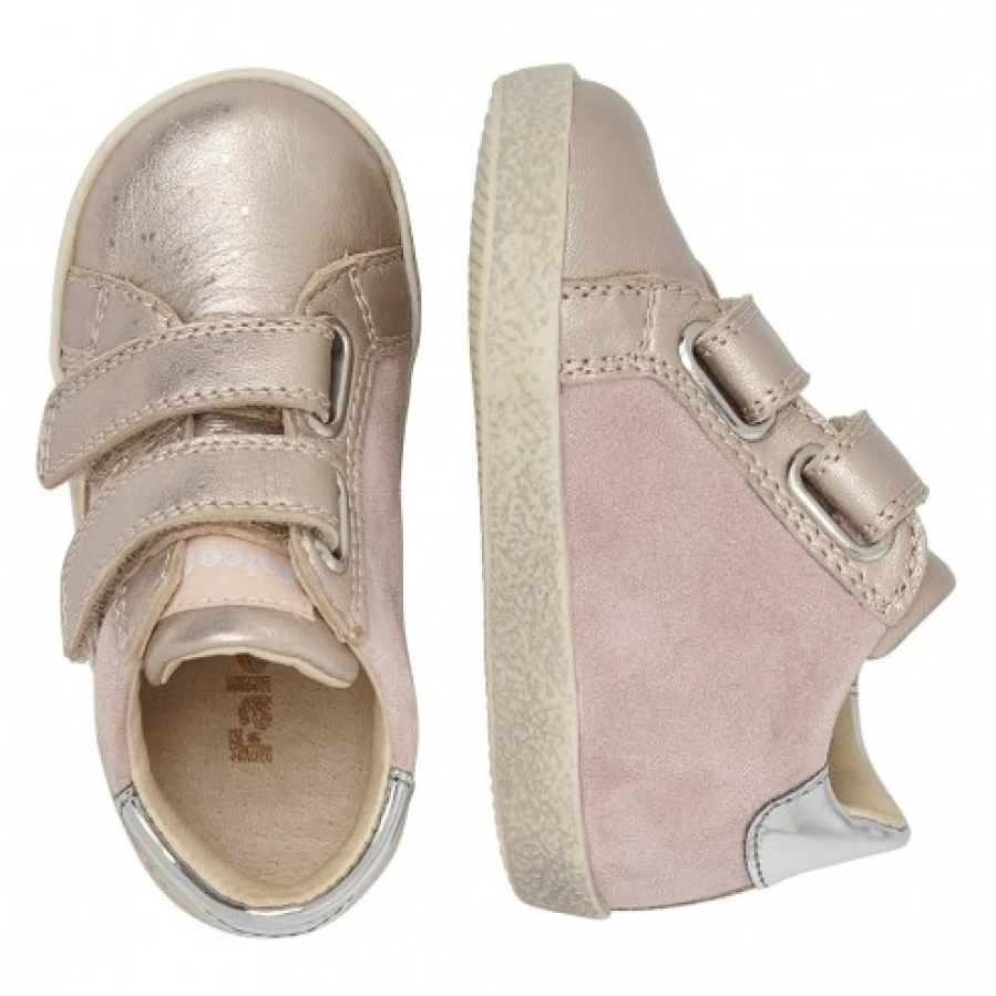 FALCOTTO Panki VL Powder Pink Leather Suede Sneakers for Women