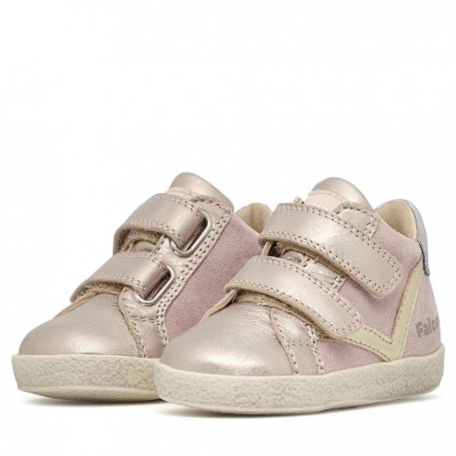 FALCOTTO Panki VL Powder Pink Leather Suede Sneakers for Women